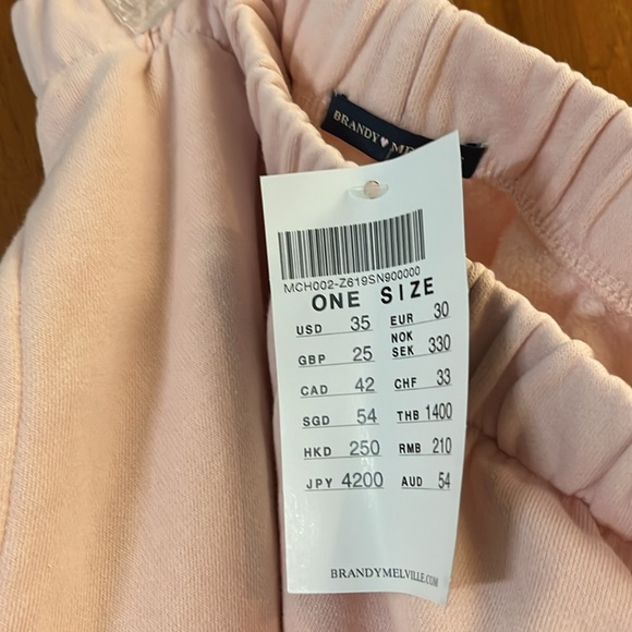 Brandy Melville Pink Joggers One Size - Picture 3 of 6